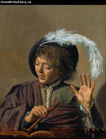 Frans Hals Singing Boy with Flute